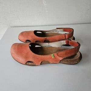 El Naturalista Nido Leather Slingback Sandals 38
